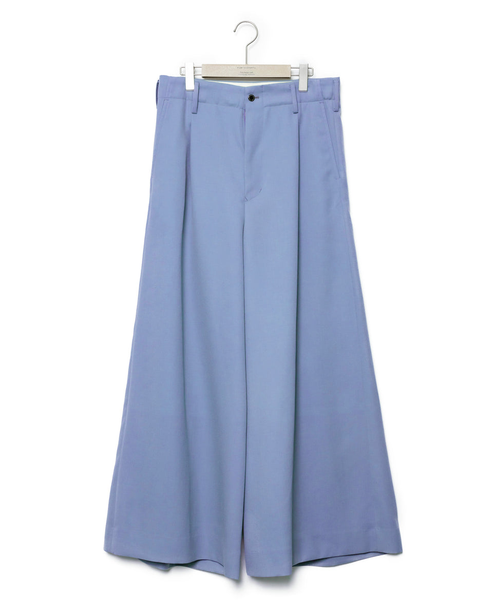 Reverse Baggy Trousers - Sax – FUMITO GANRYU OFFICIAL STORE