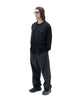 Fleece Paneled T-Shirt - Black X Black FUMITO GANRYU OFFICIAL STORE