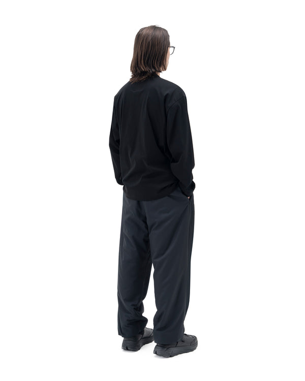 Fleece Paneled T-Shirt - Black X Black FUMITO GANRYU OFFICIAL STORE