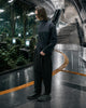 Mixture Tapered Slacks - Black FUMITO GANRYU OFFICIAL STORE