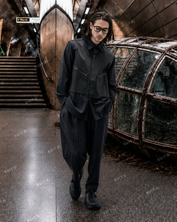 Inner Jumpsuit Shirt - Black X Black FUMITO GANRYU OFFICIAL STORE