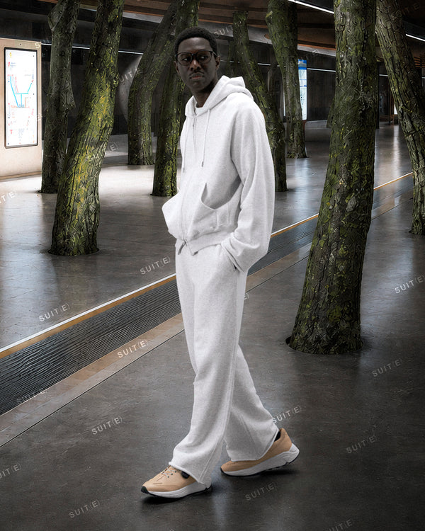 Lounge Baggy Pants - Heather White FUMITO GANRYU OFFICIAL STORE