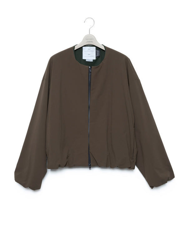Collarless Airy Blouson - Khaki FUMITO GANRYU OFFICIAL STORE