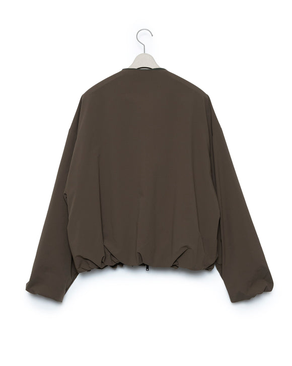 Collarless Airy Blouson - Khaki FUMITO GANRYU OFFICIAL STORE