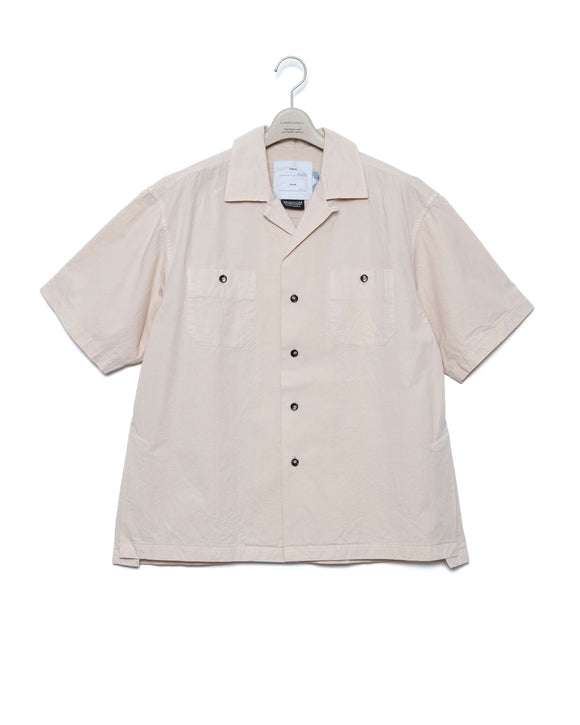 Side Vents Op Collar Shirt - Sand Beige FUMITO GANRYU OFFICIAL STORE