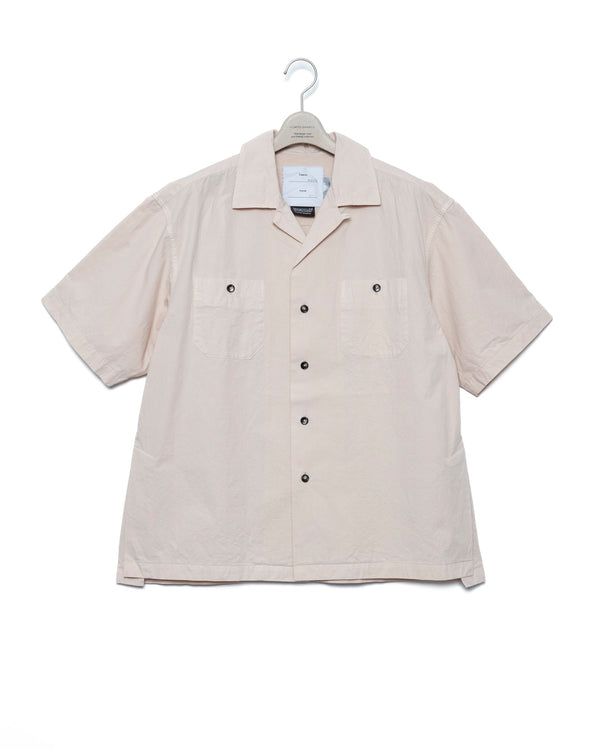 Side Vents Op Collar Shirt - Sand Beige FUMITO GANRYU OFFICIAL STORE