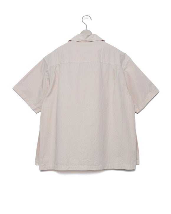 Side Vents Op Collar Shirt - Sand Beige FUMITO GANRYU OFFICIAL STORE