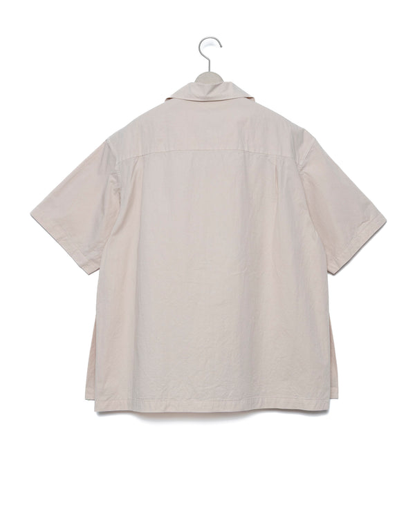 Side Vents Op Collar Shirt - Sand Beige FUMITO GANRYU OFFICIAL STORE