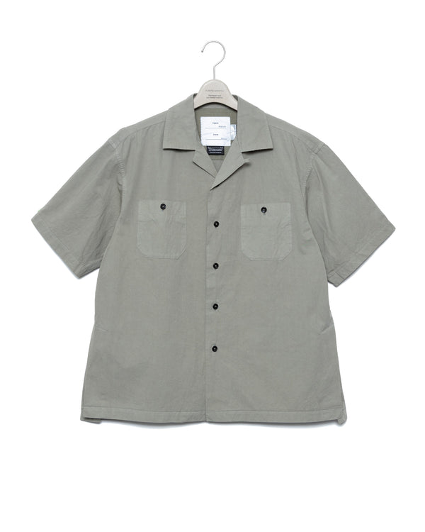 Side Vents Op Collar Shirt - Sage Green FUMITO GANRYU OFFICIAL STORE