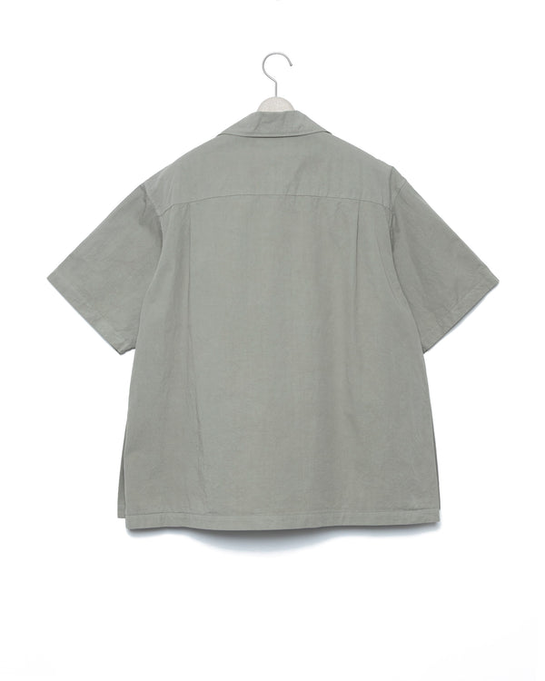 Side Vents Op Collar Shirt - Sage Green FUMITO GANRYU OFFICIAL STORE