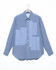 Patchwork Pocket Shirt - Sax x Stripe FUMITO GANRYU OFFICIAL STORE