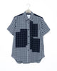 Patchwork Pocket Short-Sleeved Shirt - Gingham x Nv FUMITO GANRYU OFFICIAL STORE