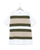 Striped Short Sleeve T-Shirt - Kh x Beige FUMITO GANRYU OFFICIAL STORE