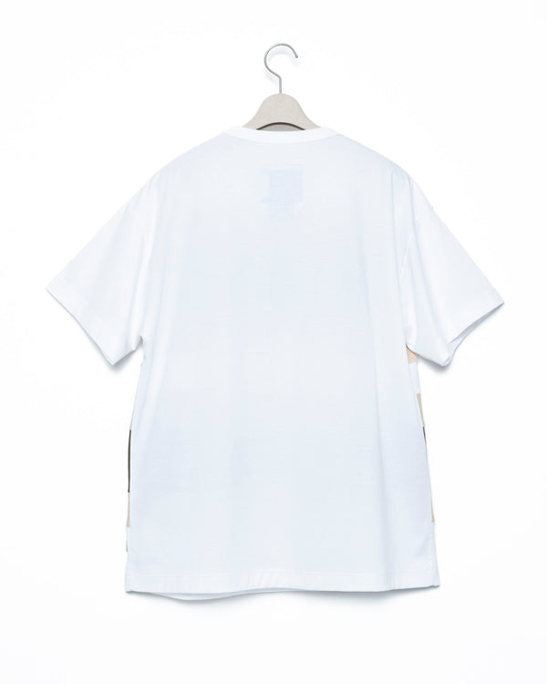 Striped Short Sleeve T-Shirt - Kh x Beige FUMITO GANRYU OFFICIAL STORE