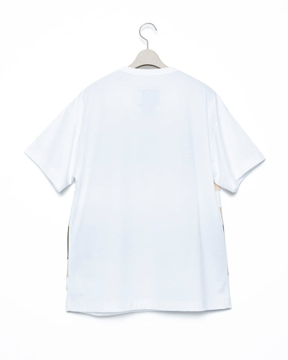 Striped Short Sleeve T-Shirt - Bg x Khaki FUMITO GANRYU OFFICIAL STORE