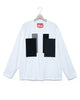 Patchwork Pocket Rash Guard Long Sleeve - Wh x Gray FUMITO GANRYU OFFICIAL STORE