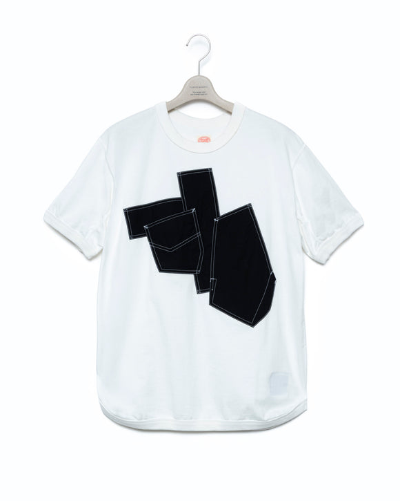 Graffiti Pocket Ringer T-Shirt - Wh x Black FUMITO GANRYU OFFICIAL STORE