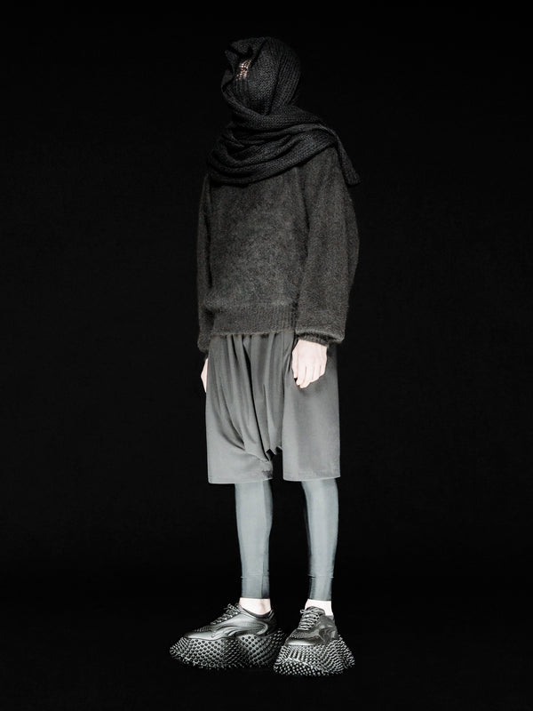 Deformed Mohair Knit - Black FUMITO GANRYU OFFICIAL STORE