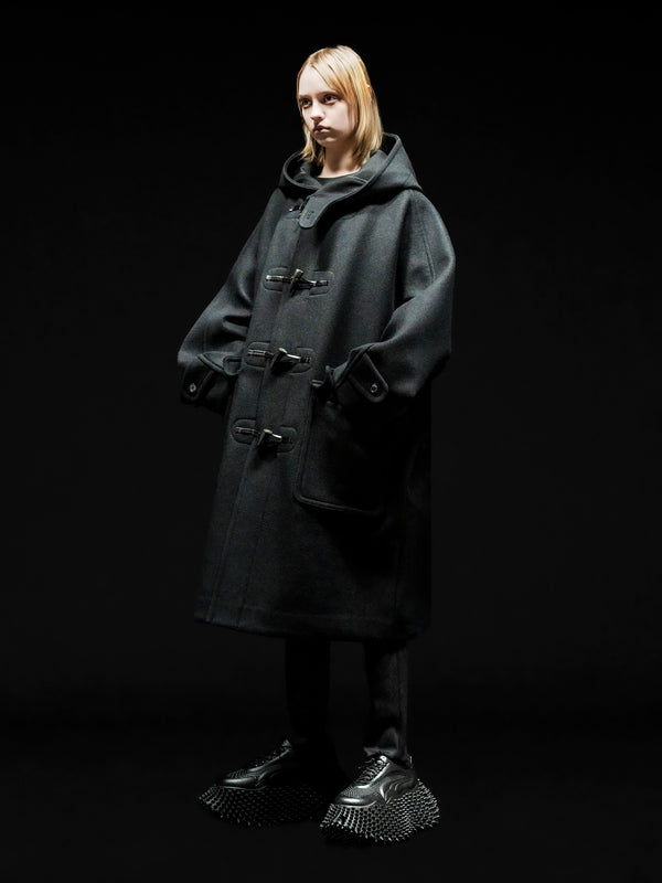 Vintage Modern Duffle Coat - Black FUMITO GANRYU OFFICIAL STORE