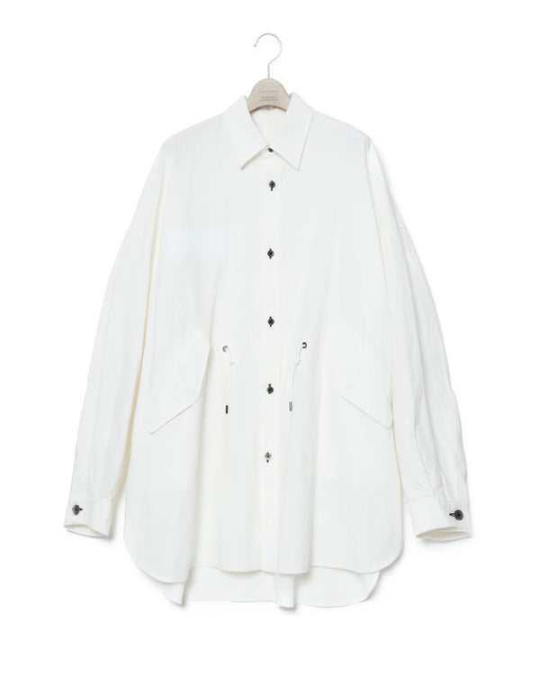 M-51 Linen Shirt Jk - White FUMITO GANRYU OFFICIAL STORE