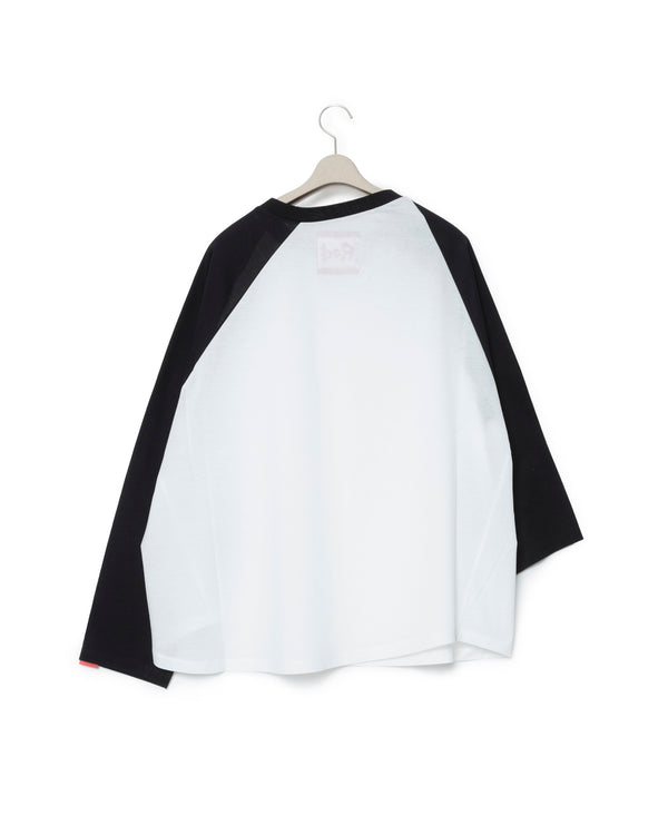 Graffiti Raglan Tee - White X Black FUMITO GANRYU OFFICIAL STORE