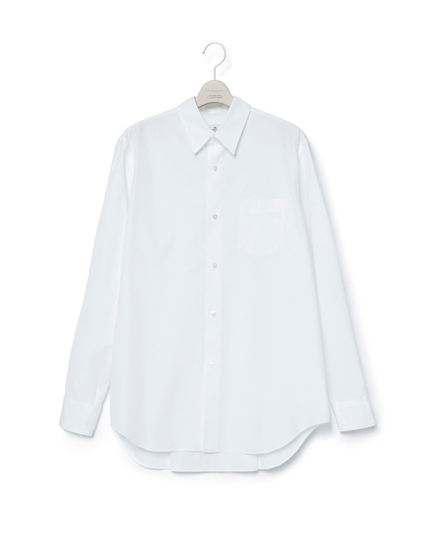 Zipper Pleated Shirt - White FUMITO GANRYU OFFICIAL STORE