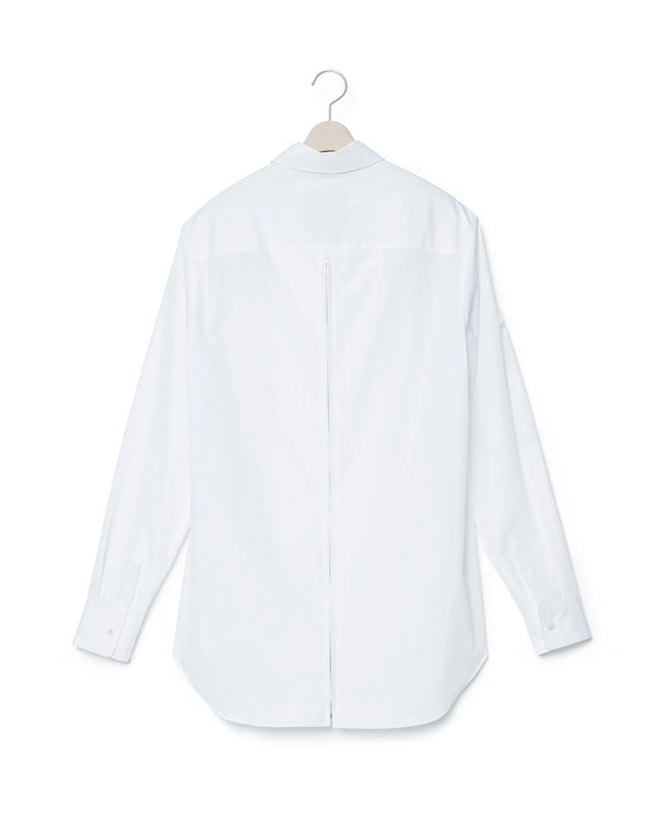 Zipper Pleated Shirt - White FUMITO GANRYU OFFICIAL STORE