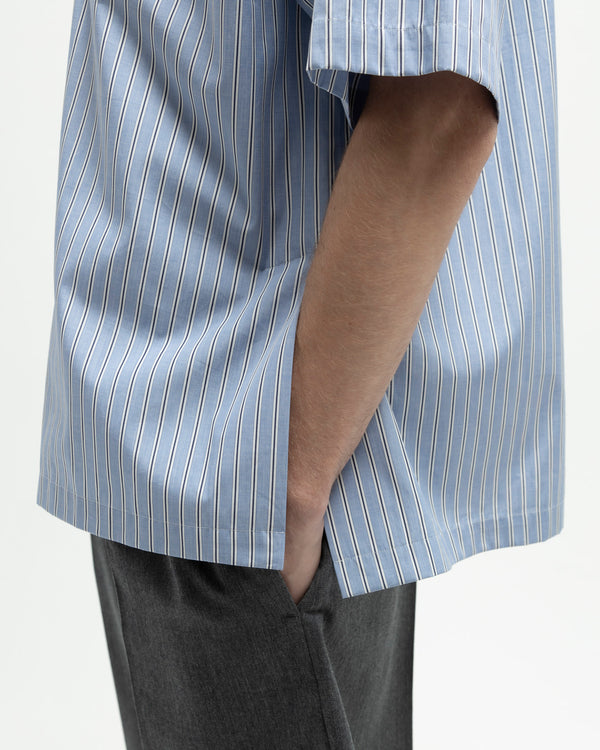 Side Vents Op Collar Striped Shirt - Stripe B FUMITO GANRYU OFFICIAL STORE