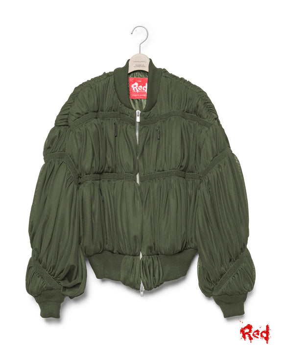 Draped MA-1 - Khaki FUMITO GANRYU OFFICIAL STORE