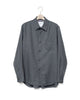 Watteau Gathered Wool Shirt - Heather Gray FUMITO GANRYU OFFICIAL STORE