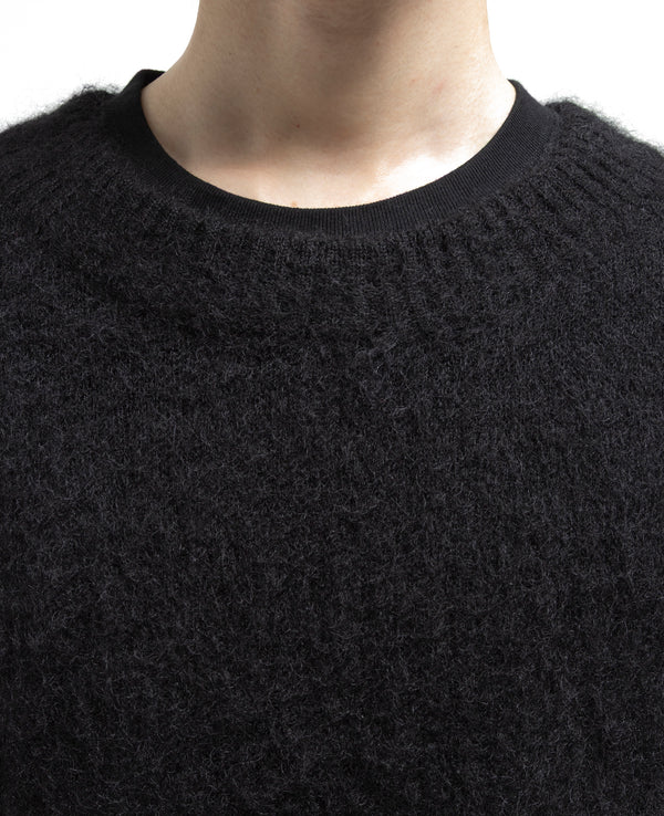 Deformed Mohair Knit - Black FUMITO GANRYU OFFICIAL STORE