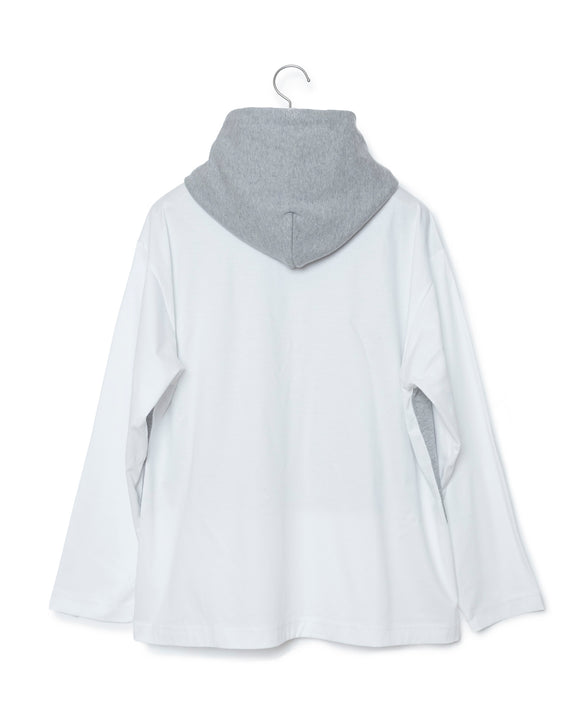 Inner Hoodie T-Shirt - White X Heather Gray FUMITO GANRYU OFFICIAL STORE