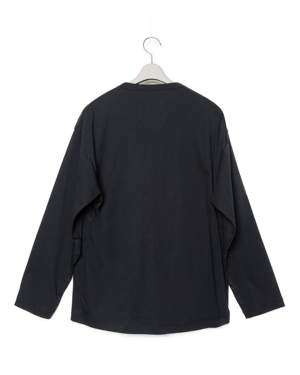 Fleece Paneled T-Shirt - Black X Black FUMITO GANRYU OFFICIAL STORE