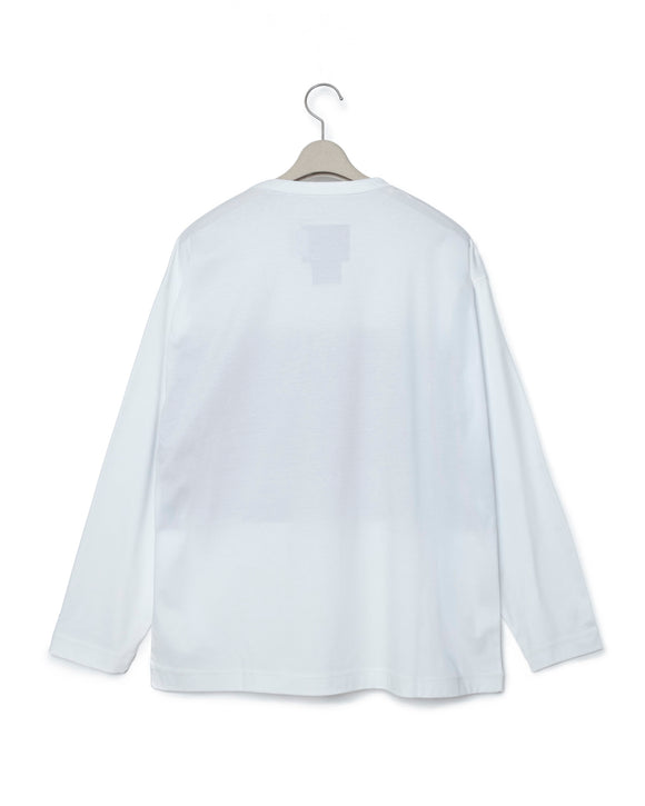 Fleece Paneled T-Shirt - White X Gray FUMITO GANRYU OFFICIAL STORE