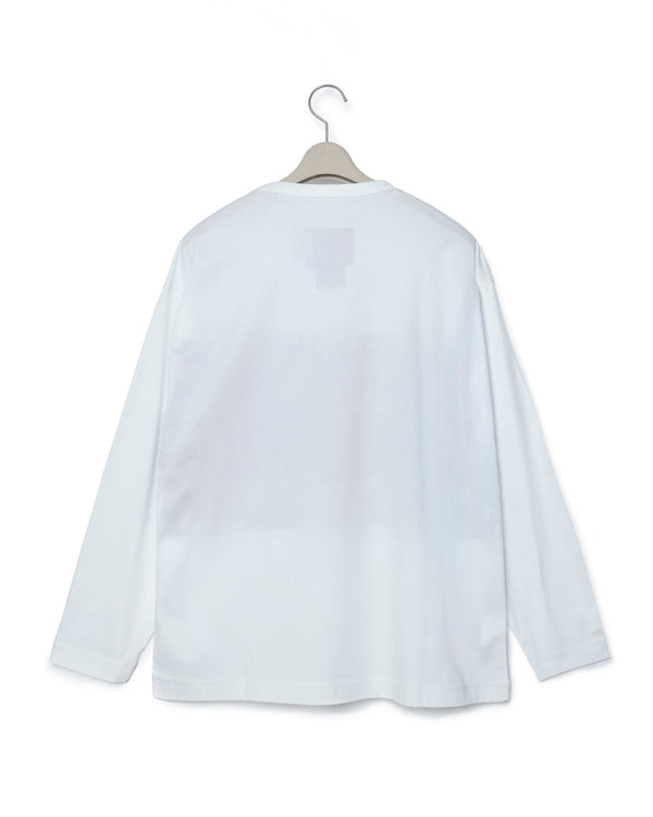 Fleece Paneled T-Shirt - White X Gray FUMITO GANRYU OFFICIAL STORE