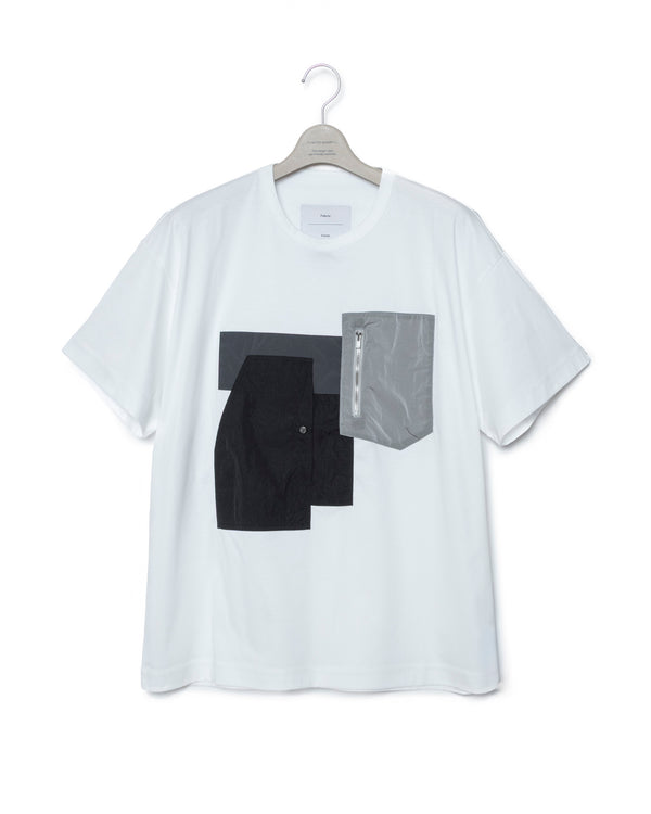 Function Patchwork T-Shirt - White X Gray FUMITO GANRYU OFFICIAL STORE