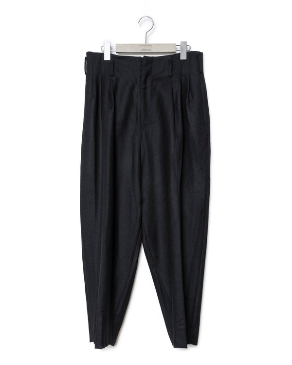 Mixture Tapered Slacks - Black FUMITO GANRYU OFFICIAL STORE