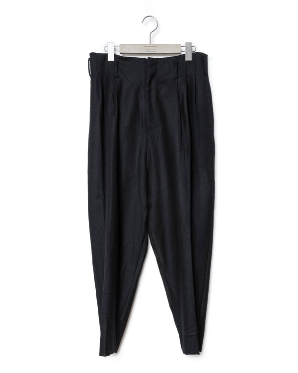 Mixture Tapered Slacks - Black FUMITO GANRYU OFFICIAL STORE