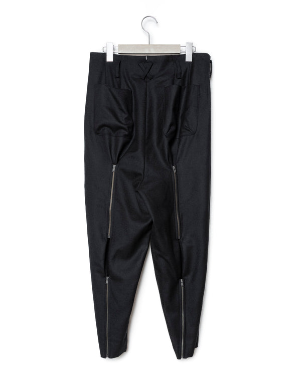 Mixture Tapered Slacks - Black FUMITO GANRYU OFFICIAL STORE
