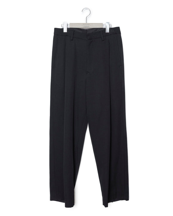 Mixed Wide Slacks - Black FUMITO GANRYU OFFICIAL STORE