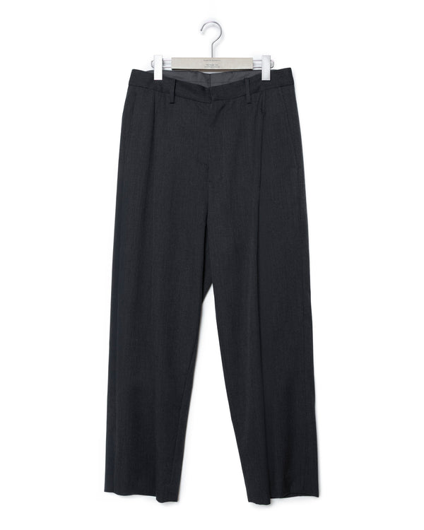 Mixed Wide Slacks - Dark Heather Gray FUMITO GANRYU OFFICIAL STORE