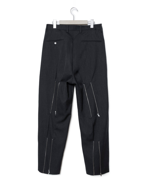 Mixed Wide Slacks - Dark Heather Gray FUMITO GANRYU OFFICIAL STORE