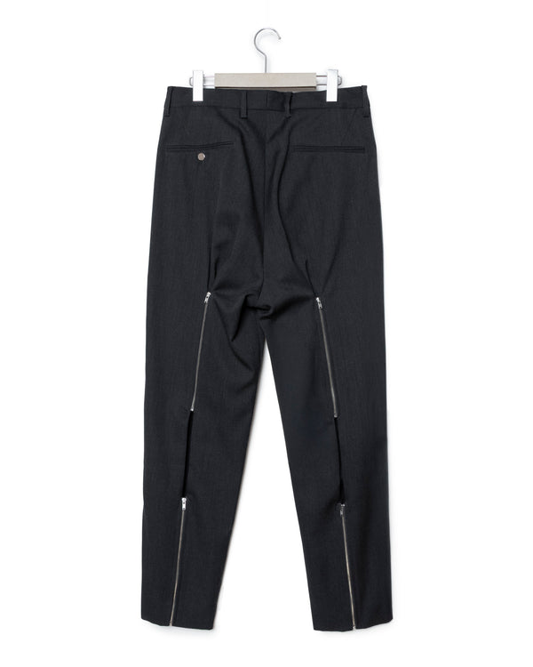 Mixed Wide Slacks - Dark Heather Gray FUMITO GANRYU OFFICIAL STORE