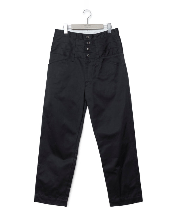 4-Belt Chino Pants - Black FUMITO GANRYU OFFICIAL STORE