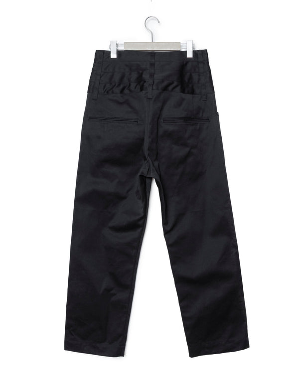 4-Belt Chino Pants - Black FUMITO GANRYU OFFICIAL STORE