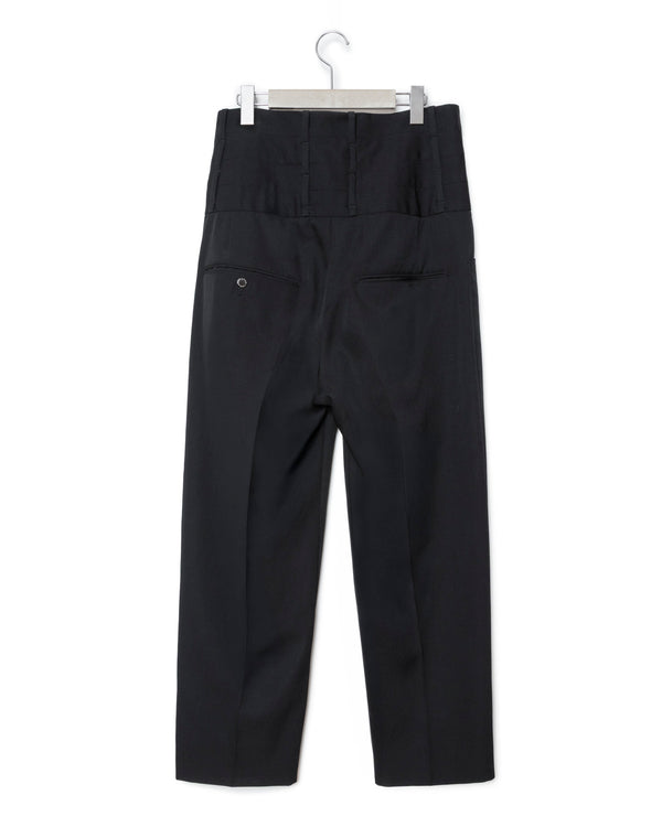 4-Belt Slacks - Black FUMITO GANRYU OFFICIAL STORE