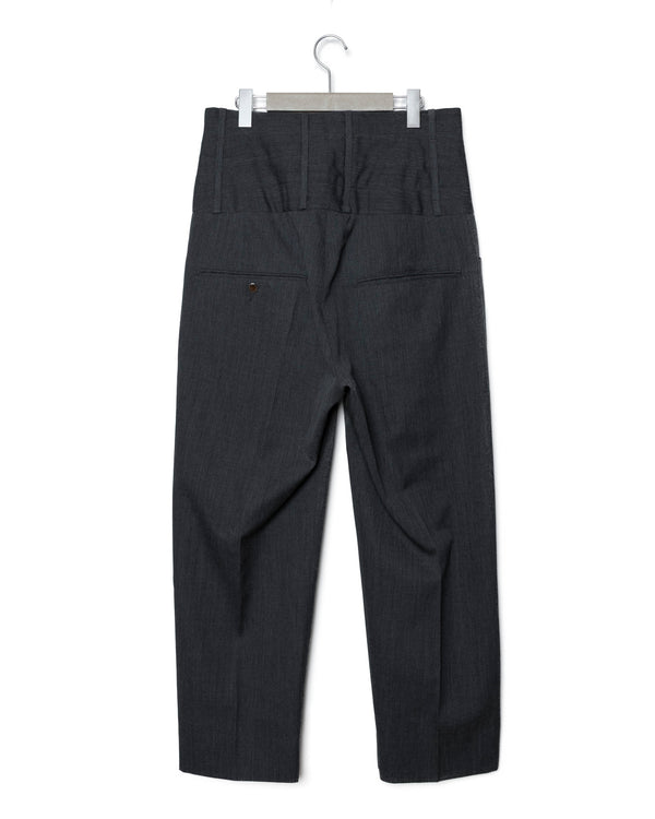 4-Belt Slacks - Dark Heather Gray FUMITO GANRYU OFFICIAL STORE