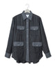 Watteau Pleated Chanel Shirt - Dark H.Gray X H.Gray FUMITO GANRYU OFFICIAL STORE