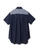 Patchwork Pocket Short-Sleeved Shirt - Nv x Gingham FUMITO GANRYU OFFICIAL STORE