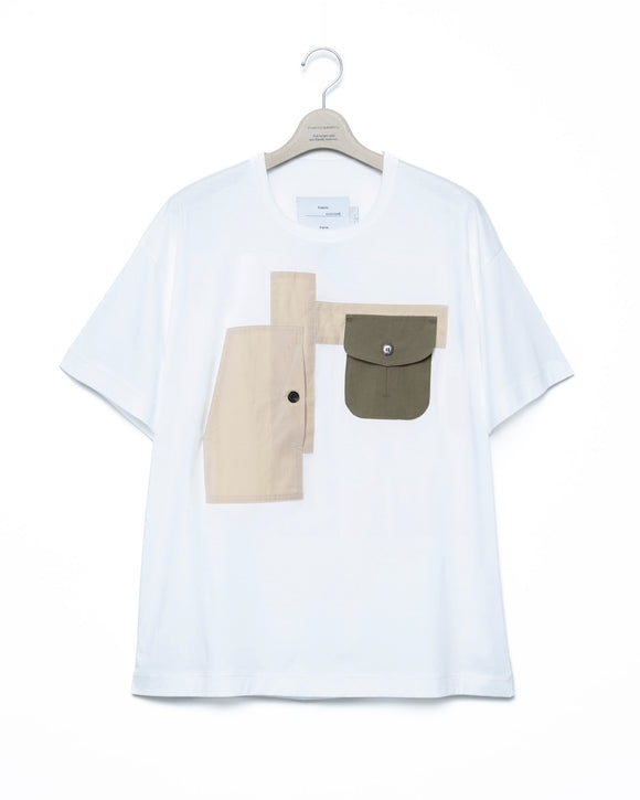 Patchwork Pocket Shirt - Wh x Beige FUMITO GANRYU OFFICIAL STORE